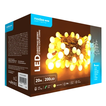 Lampki choin kulki modee 20m 200LED WARM ML-C20092