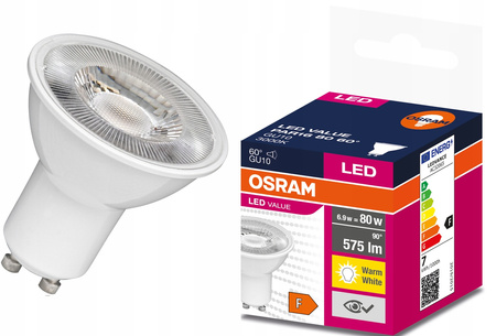 OSRAM Żarówka LED GU10 6,9W = 80W 575lm 3000K 60°