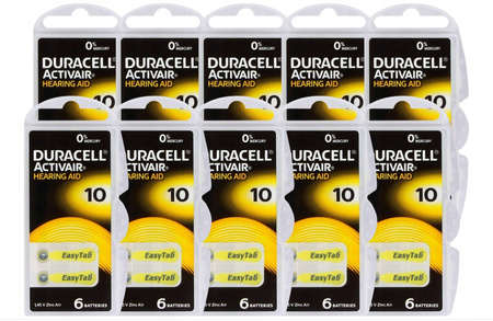 DURACELL baterie słuchowe 10 60 szt.
