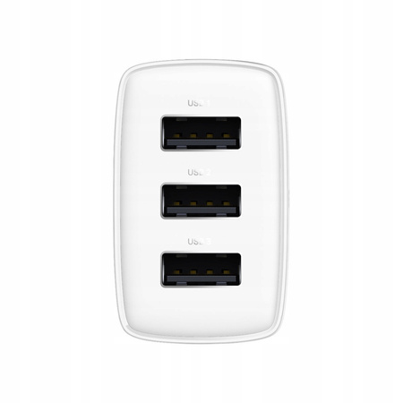Baseus Compact ładowarka sieciowa 3x USB 17W biały CCXJ020102