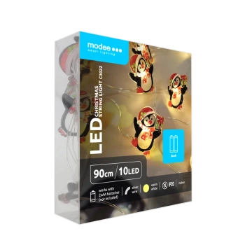Lampki pingwin. BAT modee 0,9m WARM 10LED ML-C3022
