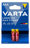Batteries VARTA Longlife Max Power AAA bl.2