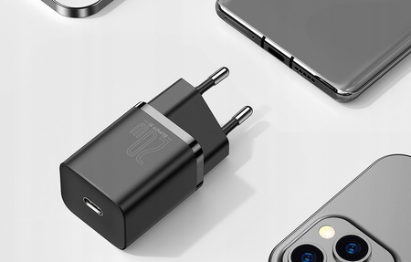 Baseus Super Si 1C szybka ładowarka USB Typ C 20 W Power Delivery czarny CCSUP-B01