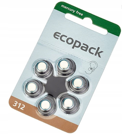 ECOPACK baterie słuchowe VARTA 312 60 szt.