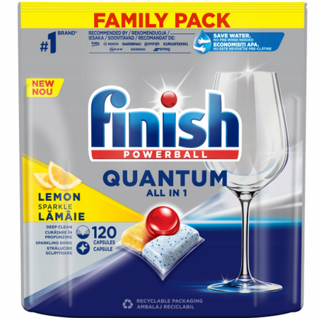 FINISH TABS POWERBALL QUANTUM ALL IN1 LEMON 120 PCS 4/54/216/