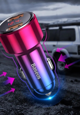 Baseus Magic Series Dual QC - ładowarka samochodowa Quick Charge 3.0 2x USB 45W 6A czarny CCMLC20A-01