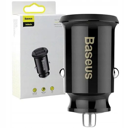 Baseus Grain Car Charger mini ładowarka samochodowa 2x USB 3.1A czarny CCALL-ML01 