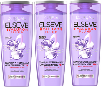ELSEVE SZAM. 400ML HYALURON PLUMP MOISTURE/WYPEŁNIAJĄCY NAWILŻENIEM PRZEZ 72H 6/240/1470 PLx3 /zestaw