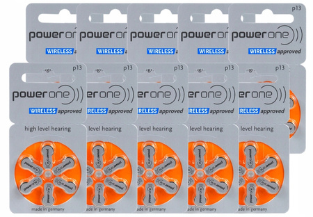 POWER ONE WIRELESS Baterie słuchowe V13 60 szt.