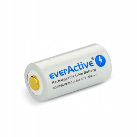 everActive akumulator 16340 3,7V Li-ion 650mAh micro USB z zabezpieczeniem