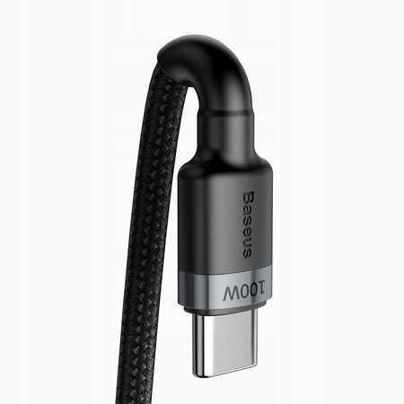 Baseus Cafule nylonowy kabel przewód USB Typ C Power Delivery 2.0 100W 20V 5A 2m szary CATKLF-ALG1
