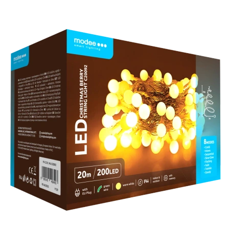 Lampki choin kulki modee 20m 200LED WARM ML-C20092