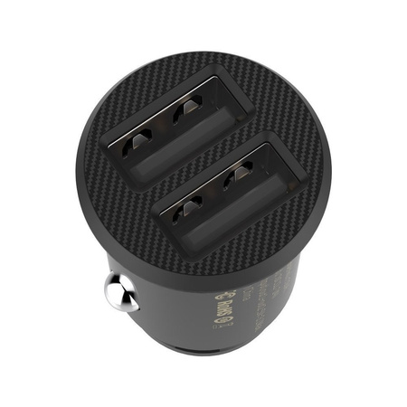 Baseus Grain Car Charger mini ładowarka samochodowa 2x USB 3.1A czarny CCALL-ML01 