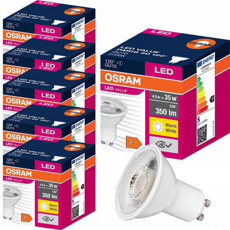 OSRAM Żarówka LED HALOGEN GU10 4,5W = 35W 2700K