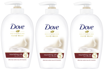 DOVE LIQUID HAND WASH 250ML SILK 12/190/2280 PLx3 /zestaw