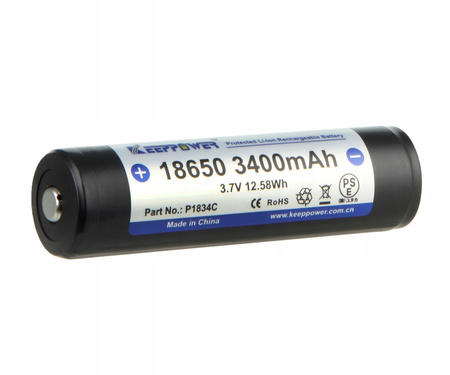 KeepPower akumulator ICR18650-340PCM 3400mAh Li-ION P1834C, 2 szt.