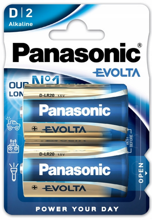 PANASONIC bateria alkaliczna Evolta LR20 BL2
