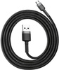 Baseus Cafule Cable wytrzymały nylonowy kabel przewód USB / micro USB 1.5A 2M czarno-szary CAMKLF-CG1