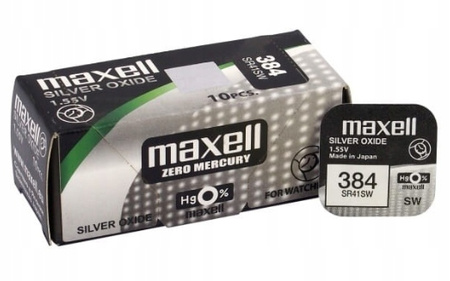 MAXELL bateria srebrowa 384 / SR41SW BL1x10 /zestaw