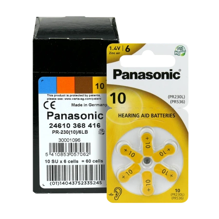 Bateria Panasonic 10 słuchowa PR10 B6