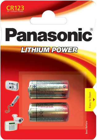 PANASONIC bateria litowa PHOTO CR123 BL2