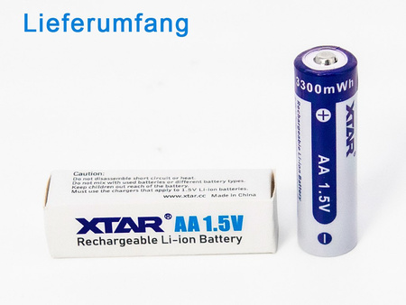 XTAR 14500-1.5V 3300mWh Li-ION Protected 2000mAh 1,5V 4 szt.