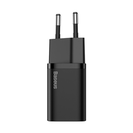 Baseus Super Si szybka ładowarka sieciowa Quick Charge 3.0 Power Delivery 25W 3A + Kabel USB Typ C - USB Typ C 3A 1m czarny TZCCSUP-L01