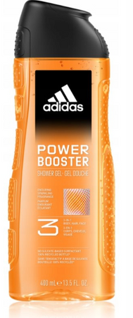ADIDAS SHOWER GEL 400ML MEN POWER BOOSTER 3IN1 12/108/129633 /zestaw