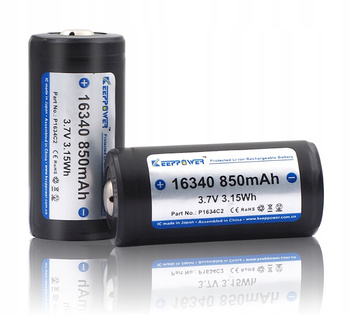 KeepPower akumulator ICR16340-85PCM 850mAh Li-ION CR123, 2 szt.