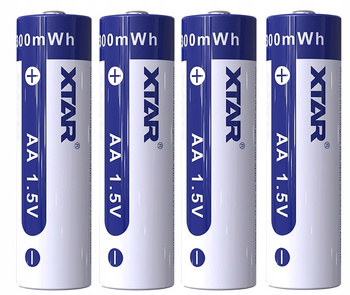 XTAR 14500-1.5V 3300mWh Li-ION Protected 2000mAh 1,5V 4 szt.