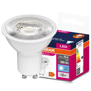 OSRAM Żarówka LED HALOGEN GU10 4,5W = 35W 4000K 