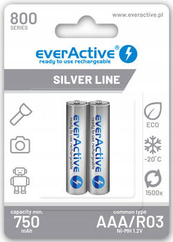 everActive akumulatorki Ni-MH AAA 800 mAh bl.2