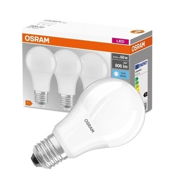 OSRAM 3x Żarówka LED E27 A60 8,5W 60W 806lm 4000K 
