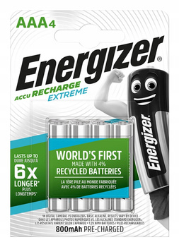 ENERGIZER Akumulatorki EXTREME AAA 800mAh bl.4