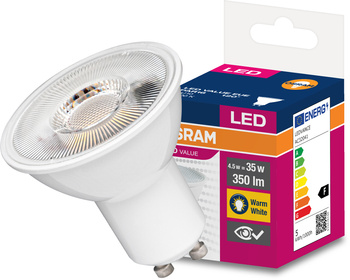 OSRAM Żarówka LED HALOGEN GU10 4,5W = 35W 2700K 