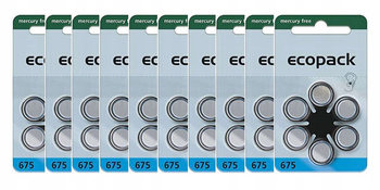 ECOPACK baterie słuchowe VARTA 675 60 szt.