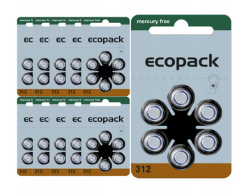 ECOPACK baterie słuchowe VARTA 312 60 szt.