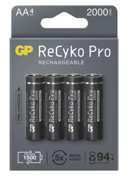 GP akumulatorki ReCyko PRO AA 2000mAh NiMH 1,2V BL4
