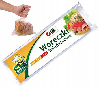 Woreczki Śniadaniowe Bee Smart 100 szt