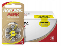 RAYOVAC Baterie słuchowe 10 PEAK PERFORMANCE 60 szt.