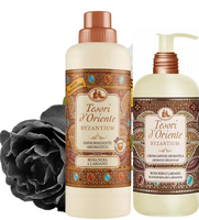 TESORI D\'ORIENTE 760 ML PŁYN DO PŁUKANIA BYZANTUM CZARNA RÓŻA / FABRIC SOFTENER +MYDŁO W PŁYNIE