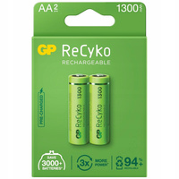 GP akumulatorki ReCyko+ AA 1300mAh NiMH 1.2V BL2