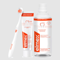 ELMEX PŁUKAN 400ML PRZECIW PRÓCHN+ 75 ML PASTA PRZECIW PRÓCHNICY+ELMEX SZCZOTECZKA INTERX SOFT /zestaw