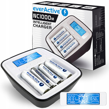everActive Ładowarka do akumulatorków Ni-MH NC-1000M USB-C