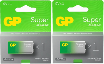 GP bateria alkaliczna SUPER G-TECH 9V BL1x2 /zestaw