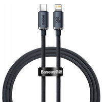 Baseus Crystal Shine Series kabel przewód USB do szybkiego ładowania i transferu danych USB Typ C - Lightning 20W 2m czarny CAJY000301