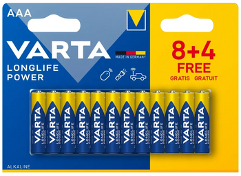VARTA bateria alkaliczna Longlife Power AAA BL12