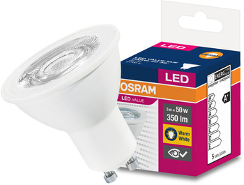OSRAM Żarówka LED Halogen 5W 50W GU10 36s Value