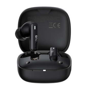 Baseus Słuchawki bezprzewodowe Bowie E19 TWS dokanałowe - czarne