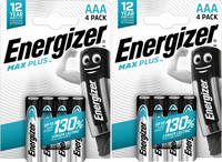 ENERGIZER Bateria alkaliczna MAX PLUS AAA bl.4 / zestaw 8 szt.